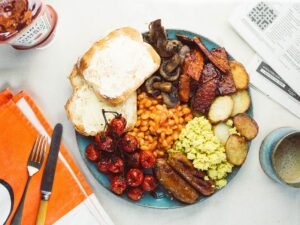 Full English breakfast platter