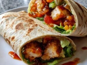 Chicken wrap with vegetables