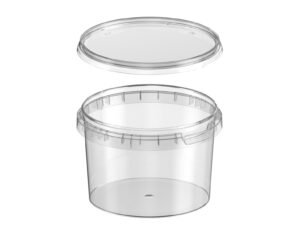 Clear plastic tub and lid