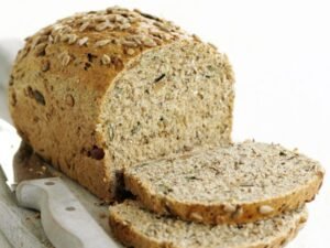 Whole grain loaf with seeds